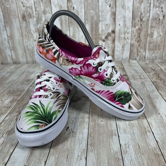Vans tropical floral authentic Womens 7.5 - Picture 7 of 8